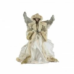 The Christmas Palace 16" SILVER & GOLD ANGEL TREE TOPPER Angels & Toppers