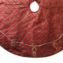 The Christmas Palace 52" RED PLAID TREE SKIRT