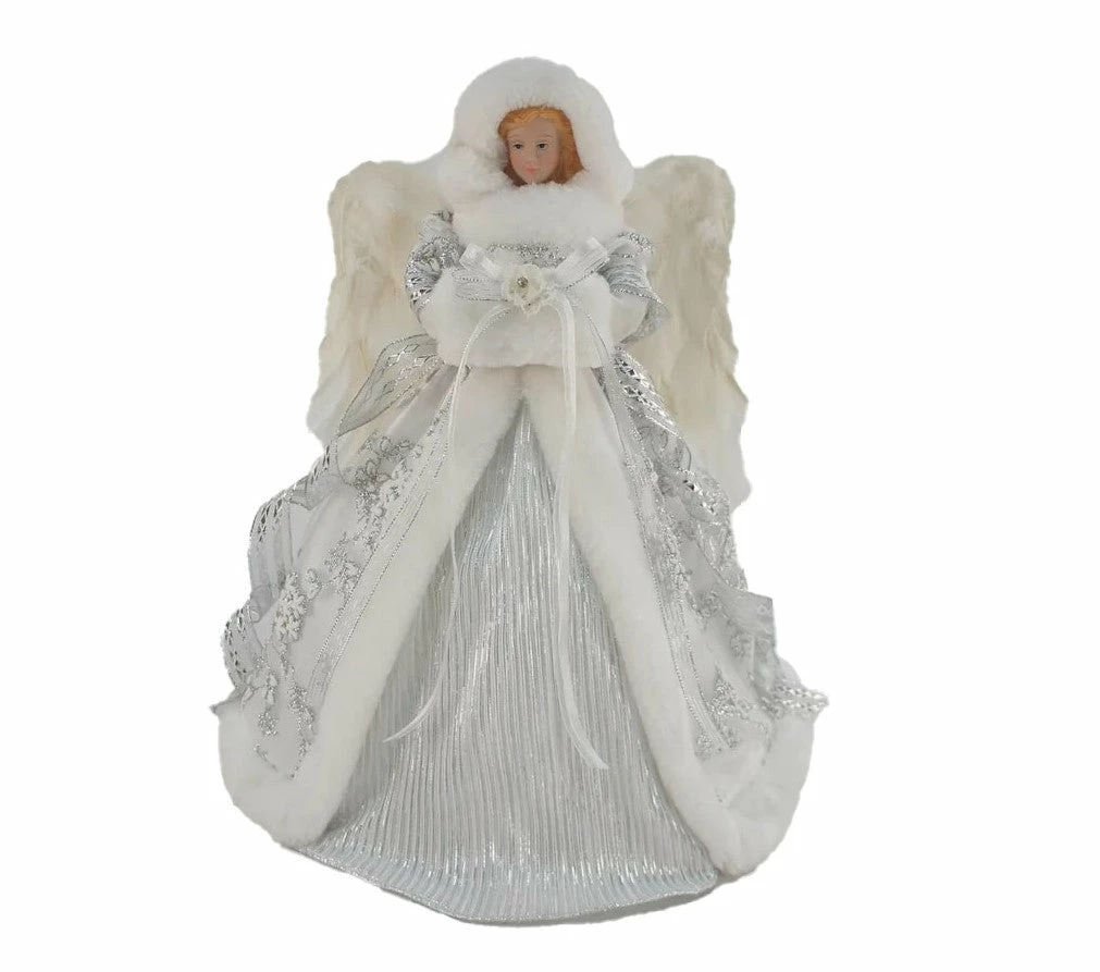 New β¨ The π Christmas Palace Angels & Toppers 16" SILVER ANGEL TREE TOPPER π 1 The Christmas Palace Angels & Toppers 16" SILVER ANGEL TREE TOPPER