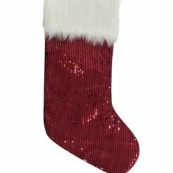 The Christmas Palace Skirts & Stockings 20" RED SEQUIN STOCKING