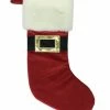 The Christmas Palace 22" RED SANTA BELT STOCKING