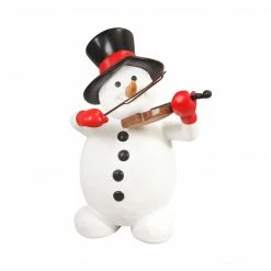 The Christmas Palace 5 FT SNOWMAN PLAYING VIOLIN OVERSIZED DECOR