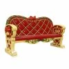 The Christmas Palace 7 FT X 4 FT SANTA BENCH WITH BOW OVERSIZED DECOR