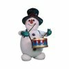 The Christmas Palace 5 FT SNOWMAN PLAYING DRUM