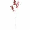 The Christmas Palace Stems & Picks 24" WHITE & RED CANDY PICK ASSORTED SET OF 6