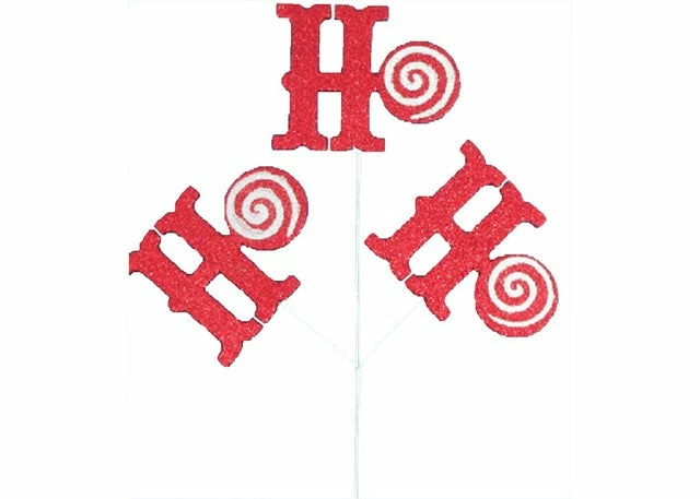New π The π Christmas Palace Stems & Picks 24" RED & WHITE HO HO HO PICK SET OF 6 π€© 1 The Christmas Palace Stems & Picks 24" RED & WHITE HO HO HO PICK SET OF 6