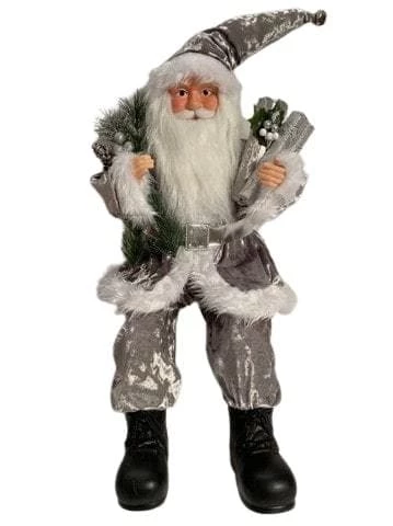 New π₯ The π Christmas Palace 2 FT SILVER SANTA SITTING WITH HIS GIFT BAG Santas π 1 The Christmas Palace 2 FT SILVER SANTA SITTING WITH HIS GIFT BAG Santas