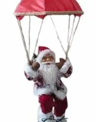 The Christmas Palace Santas 18" RED PARACHUTE SANTA WITH BAG