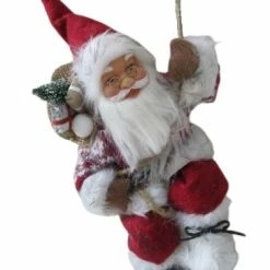 The Christmas Palace Santas 12" CLIMBING SANTA WITH ROPE