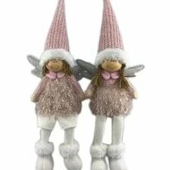 The Christmas Palace Angels & Toppers 21" SITTING ANGELS BOY & GIRL ASSORTED SET OF 2