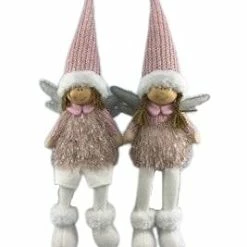 The Christmas Palace Angels & Toppers 21" SITTING ANGELS BOY & GIRL ASSORTED SET OF 2