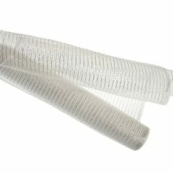 The Christmas Palace Sugar & Spice 20" X 10YD WHITE & SILVER METALLIC MESH