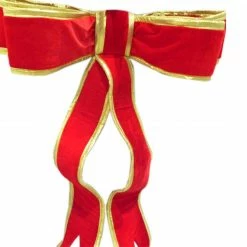The Christmas Palace 3 FT X 4 FT RED & GOLD BOW Ribbon & Bows
