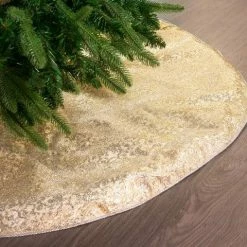 The Christmas Palace Skirts & Stockings 48" GOLDEN MESH FILIGREE TREE SKIRT