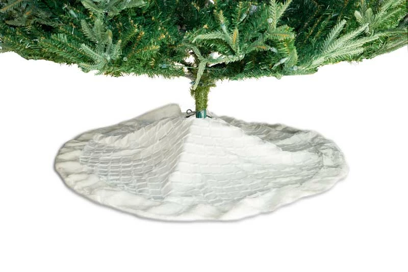 New π The π Christmas Palace 48" WHITE FUZZY TREE π SKIRT π 2 The Christmas Palace 48" WHITE FUZZY TREE SKIRT