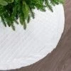 The Christmas Palace 48" WHITE FUZZY TREE SKIRT