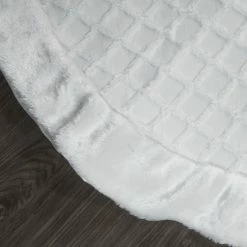 New π The π Christmas Palace 48" WHITE FUZZY TREE π SKIRT π 5 The Christmas Palace 48