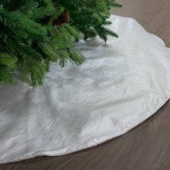 The Christmas Palace 48" SILVER MESH TREE SKIRT