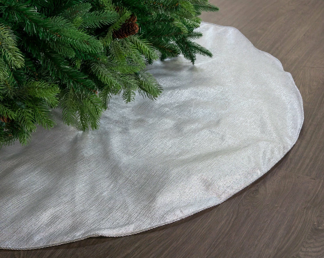 Discount π― The π Christmas Palace 48" SILVER MESH TREE π SKIRT π― 1 The Christmas Palace 48" SILVER MESH TREE SKIRT
