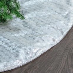 The Christmas Palace Skirts & Stockings 48" WHITE & SILVER GLITTER TREE SKIRT
