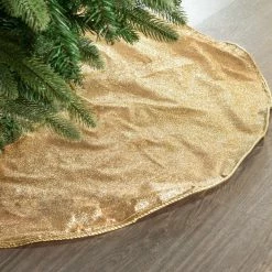 The Christmas Palace 30" GOLD GLITTER TREE SKIRT