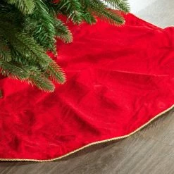 The Christmas Palace 30" RED VELVET TREE SKIRT