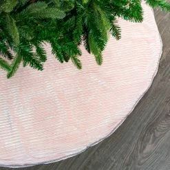 The Christmas Palace 60" PINK VELVET TREE SKIRT Pretty In Pink