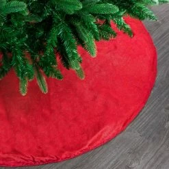The Christmas Palace 60" RED METALLIC TREE SKIRT