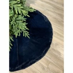 The Christmas Palace 64" NAVY BLUE FAUX FUR TREESKIRT