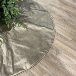 The Christmas Palace 72" SILVER DUPION TREE SKIRT