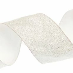 Buy π₯ The β Christmas Palace 2.5" X 10YD WHITE WITH SILVER GLITTER RIBBON SET OF 3 Ribbon & Bows π 7 The Christmas Palace 2.5