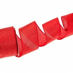 The Christmas Palace 2.5" X 10YD RED METALLIC RIBBON SET OF 3 Ribbon & Bows