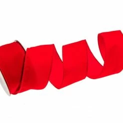 The Christmas Palace 2.5" X 10YD RED VELVET RIBBON SET OF 3