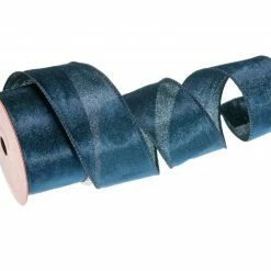 The Christmas Palace 2.5" X 10YD NAVY BLUE VELVET RIBBON SET OF 3 All About The Blues