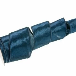 The Christmas Palace 4" X 10YD NAVY BLUE VELVET RIBBON SET OF 3 All About The Blues