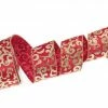 The Christmas Palace 2.5" X 10YD RED & GOLD SWIRL RIBBON SET OF 3