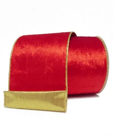 Best Sale π The π Christmas Palace 4" X 10YD RED & GOLD BACK RIBBON SET OF 3 π₯° 1 The Christmas Palace 4" X 10YD RED & GOLD BACK RIBBON SET OF 3