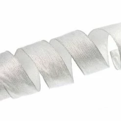 The Christmas Palace Ribbon & Bows 2.5" X 10YD SILVER GLITTER RIBBON SET OF 3