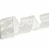 The Christmas Palace 2.5" X 10YD WHITE & SILVER HEARTS RIBBON SET OF 3
