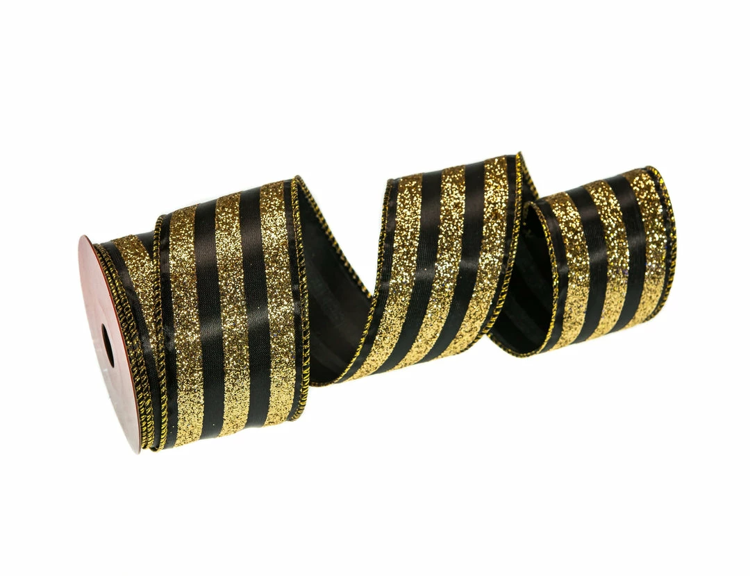 Outlet βοΈ The π Christmas Palace Ribbon & Bows 2.5" X 10YD BLACK & GOLD RIBBON SET OF 3 π 1 The Christmas Palace Ribbon & Bows 2.5" X 10YD BLACK & GOLD RIBBON SET OF 3