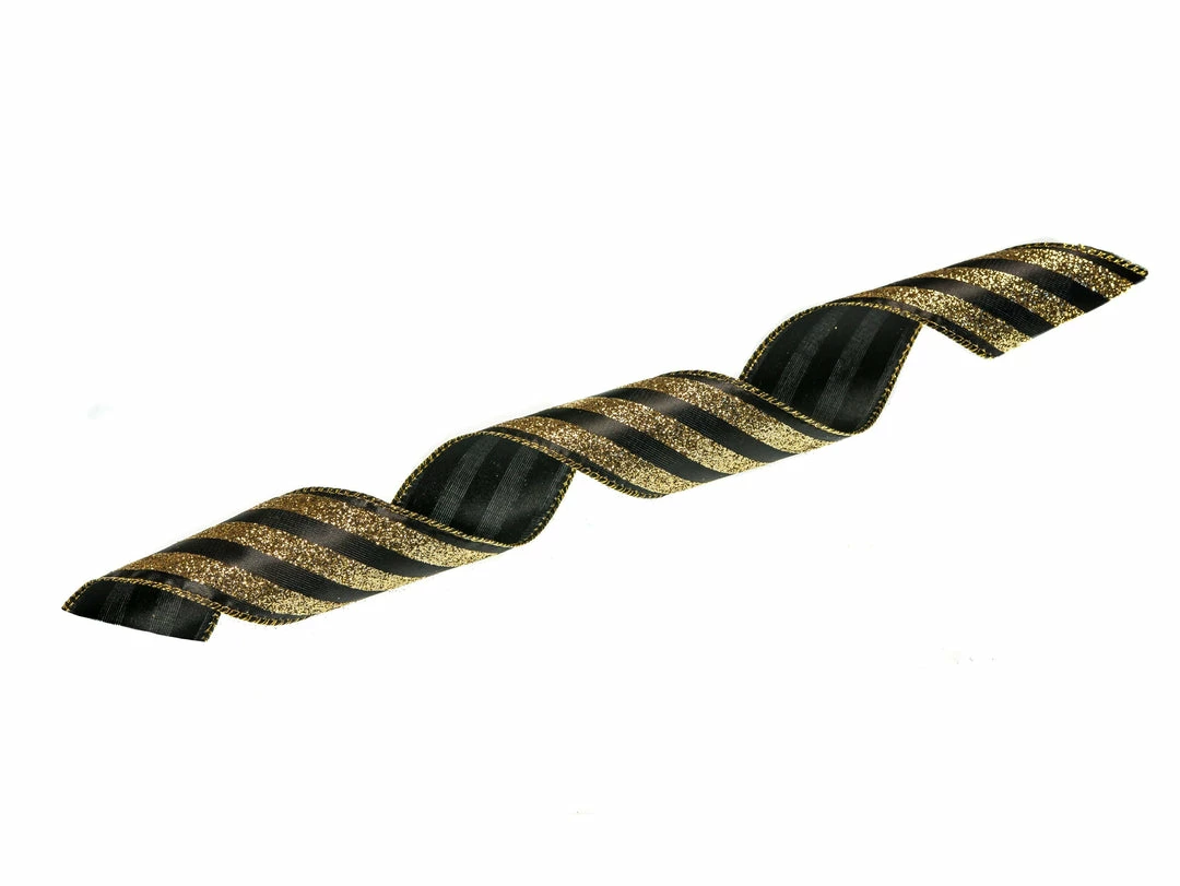 Outlet βοΈ The π Christmas Palace Ribbon & Bows 2.5" X 10YD BLACK & GOLD RIBBON SET OF 3 π 4 The Christmas Palace Ribbon & Bows 2.5" X 10YD BLACK & GOLD RIBBON SET OF 3