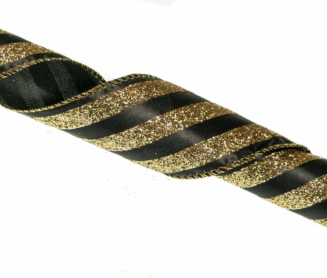 Outlet βοΈ The π Christmas Palace Ribbon & Bows 2.5" X 10YD BLACK & GOLD RIBBON SET OF 3 π 3 The Christmas Palace Ribbon & Bows 2.5" X 10YD BLACK & GOLD RIBBON SET OF 3