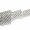 The Christmas Palace 2.5" X 10YD WHITE & SILVER GLITTER STRIPE RIBBON SET OF 3 Ribbon & Bows