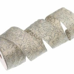 Discount π The π Christmas Palace Ribbon & Bows 2.5" X 10YD GOLD & SILVER SWIRLS RIBBON SET OF 3 π 7 The Christmas Palace Ribbon & Bows 2.5