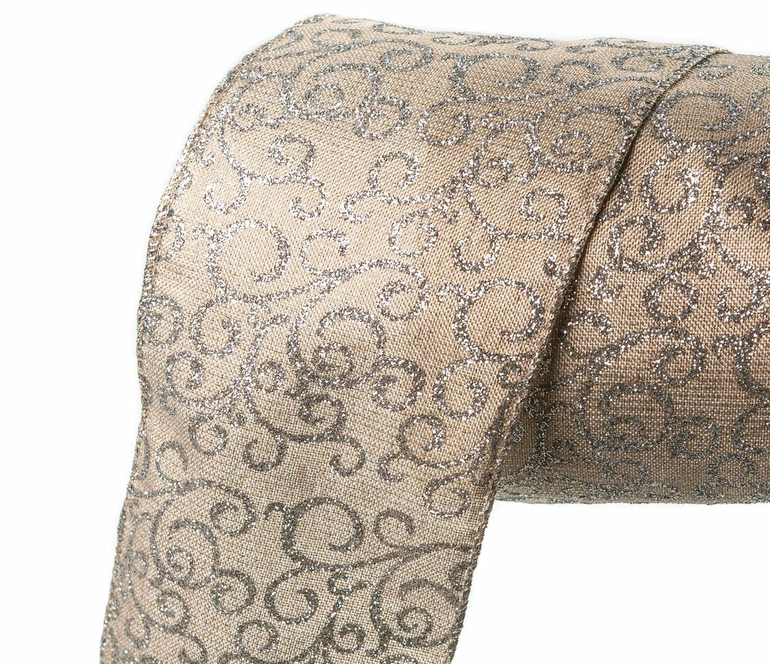 Discount π The π Christmas Palace Ribbon & Bows 2.5" X 10YD GOLD & SILVER SWIRLS RIBBON SET OF 3 π 1 The Christmas Palace Ribbon & Bows 2.5" X 10YD GOLD & SILVER SWIRLS RIBBON SET OF 3