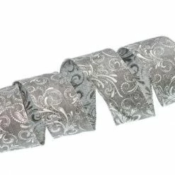 Deals π― The β Christmas Palace 2.5" X 10YD PEWTER & SILVER RIBBON SET OF 3 Ribbon & Bows π 7 The Christmas Palace 2.5