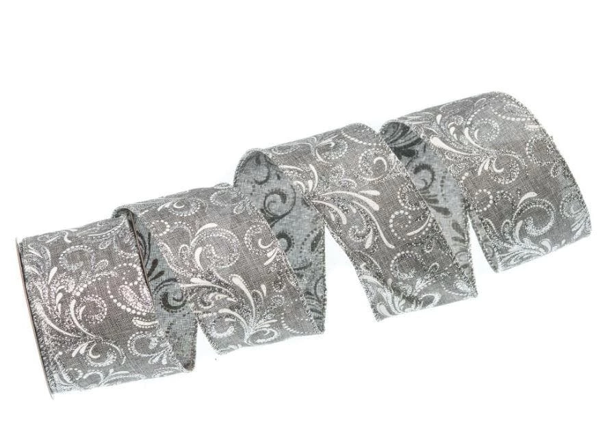 Deals π― The β Christmas Palace 2.5" X 10YD PEWTER & SILVER RIBBON SET OF 3 Ribbon & Bows π 4 The Christmas Palace 2.5" X 10YD PEWTER & SILVER RIBBON SET OF 3 Ribbon & Bows