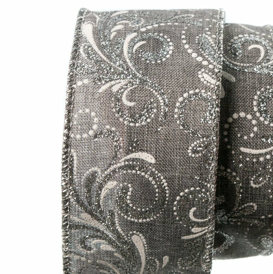 Deals π― The β Christmas Palace 2.5" X 10YD PEWTER & SILVER RIBBON SET OF 3 Ribbon & Bows π 1 The Christmas Palace 2.5" X 10YD PEWTER & SILVER RIBBON SET OF 3 Ribbon & Bows