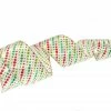 The Christmas Palace Ribbon & Bows 2.5" X 10YD POLKA DOTS RIBBON SET OF 3