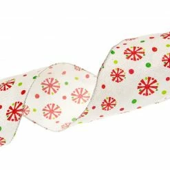 Cheapest π The β Christmas Palace Ribbon & Bows 4" X 10YD WHITE, RED, & GREEN SNOWFLAKE RIBBON SET OF 3 π 6 The Christmas Palace Ribbon & Bows 4